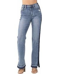 Judy Blue - High-waist Side Seam Detail Straight Jean - Lyst