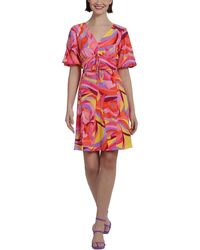 Donna Morgan - Printed Short Fit & Flare Dress - Lyst