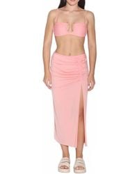 ViX - Solid Bela Midi Skirt - Lyst