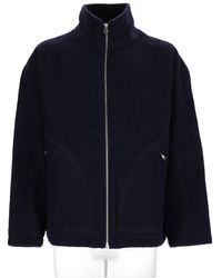 YMC - High Collar Zip-Through Virgin Wool Jacket - Lyst
