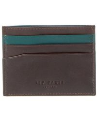 Ted Baker - Nancard Contrast Edge Paint Leather Card Holder - Lyst