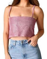 BuddyLove - Girly Girl Rhinestone Crop Top - Lyst