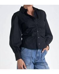 Elan - Rouch Button Down Top - Lyst