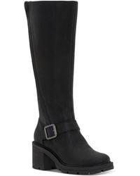 Lucky Brand - Scoty Leather Pull On Knee-high Boots - Lyst