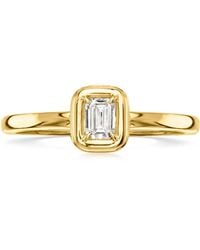 Ross-Simons - Bezel-Set Emerald-Cut Lab-Grown Diamond Ring - Lyst