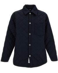 A.P.C. - Quilted Wool Blend Blouson Jacket With Classic Detailing - Lyst