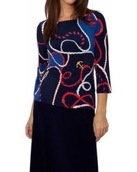FRANK LYMAN - Casual Boat Neck Pullover Top - Lyst