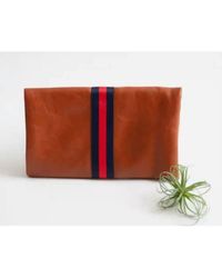 FUNKY MONKEY - Preppy Stripe Foldover Clutch - Lyst