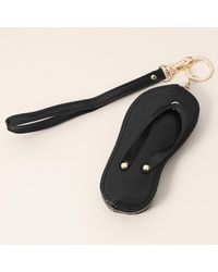 Fashnzfab - Faux Leather Flip-Flop Mini Wristlet Keychain Bag Charm Coin Purse - Lyst