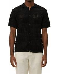 Les Deux - Elvin Structured Knitted Short Sleeve Shirt - Lyst
