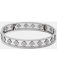 Van Cleef & Arpels - Clover Diamonds 18k White Gold Bracelet L - Lyst