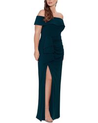 Xscape - Plus Off-The-Shoulder Maxi Evening Dress - Lyst