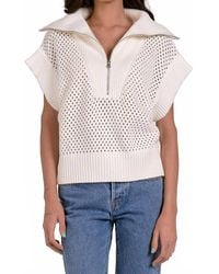 Elan - Allie Zip Up Sweater - Lyst