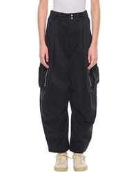 Mordecai - Loose-Fitting Cargo Pants With Ankle Felt Straps And Zippered Pockets - Lyst