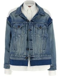 Junya Watanabe - Double-Layer Denim Front Shirt Jacket - Lyst