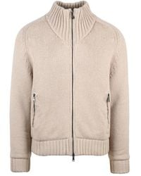 Seventy - Ribbed Wool-Blend Zip Knit Jacket - Lyst