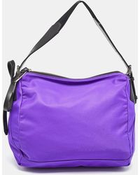 Lancel - Nylon And Leather Bow June Hobo - Lyst