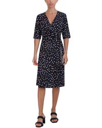 Signature By Robbie Bee - Petites Jersey Printed Fit & Flare Dress - Lyst