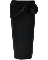 Magda Butrym - Midi Skirt With Maxi 3D Floral Detail - Lyst