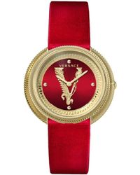 Versace - Thea Leather Watch - Lyst