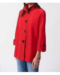 Joseph Ribkoff - Relaxed Fit Button Closure Jacket - Lyst