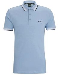 BOSS - Paddy Pique Cotton Short Sleeve Polo T-shirt - Lyst