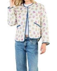 Thml - Floral Pattern Quilted Jacket - Lyst
