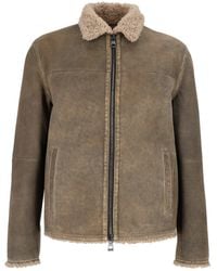 GMS-75 - Lamb Leather Shearling Jacket - Lyst