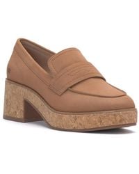 Lucky Brand - Palti Leather Slip On Loafer Heels - Lyst