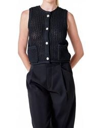 Endless Rose - Statement Buttons Knit Vest - Lyst