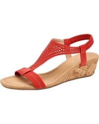Alfani - Vacanzaa 2 Faux Leather T-strap Wedge Sandals - Lyst