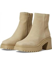 Steve Madden - Fella Boots Sand Suede Square Toe Ankle Bootie Khd701 - Lyst