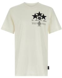Philipp Plein - Leather Print Patch T-Shirt With Front Metal Logo - Lyst
