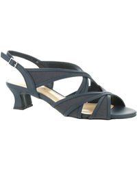 Easy Street - Tristen Faux Leather Strappy Slingback Sandals - Lyst