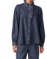 Suncoo - Lively Denim Blouse - Lyst