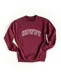 Simply Sage Market - Embroidered Howdy Varsity Outline - Lyst