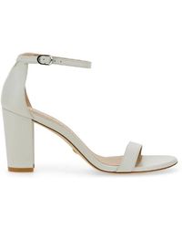 Stuart Weitzman - Nearlynude Leather Sandals - Lyst