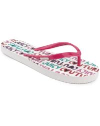 Juicy Couture - Zamia Printed Slip On Flip-flops - Lyst