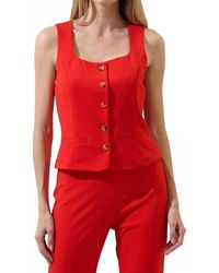Sugarlips - Hemary Button Down Sleeveless Top - Lyst