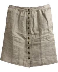 A.P.C. - A. P.C. Button-Down Mini A-Line Skirt - Lyst