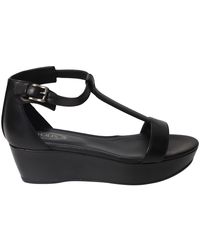 Tod's - T-Strap Wedge Platform Ankle Strap Sandals - Lyst