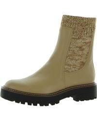 Sam Edelman - Laguna Knit Leather Round Toe Chelsea Boots - Lyst