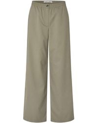 Samsøe & Samsøe - Wide Trousers Satova Overland Melange - Lyst