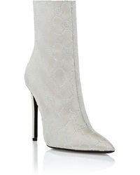 Philipp Plein - Satin Boots High Heels Mid Monogram Strass - Lyst