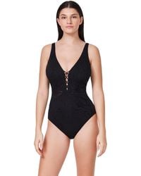 Gottex - Skyfall Textured V-Neck One Piece - Lyst