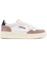 Autry - Panelled Perforated Leather Sneakers - Lyst
