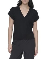 DKNY - Rib V-Neck Sweater - Lyst