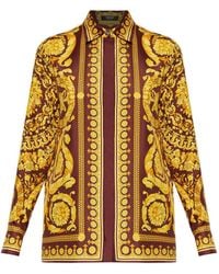 Versace - Baroque Silk Shirt - Lyst