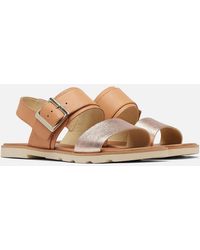 Sorel - Ella Iii Sandal Honest Leather Open Toe Slingback Gal2054 - Lyst