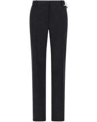 Versace - Cut-Out Stretch Wool Pants - Lyst